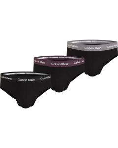 Calvin Klein Heren HIP BRIEF 3PK B- BLACK, TAWNY PORT, PORPOISE WBS