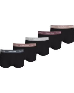 Calvin Klein Ondergoed Heren Boxershorts Low Rise Cotton Stretch 5Pack Black QT6