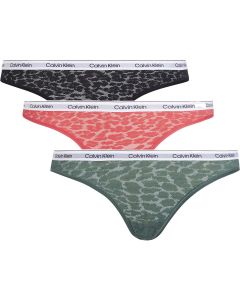 Calvin Klein Dames BIKINI 3PK BLACK/TEA BERRY/ GARDEN TOPIARY