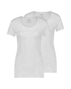 MWTS Dames T-shirt ronde hals wit 2-Pack