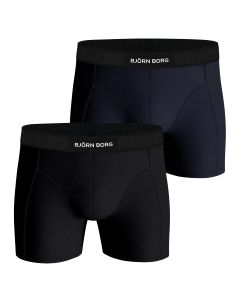 Bjorn Borg Heren Boxershorts 2Pack Premium Cotton Stretch Black Navy MP004