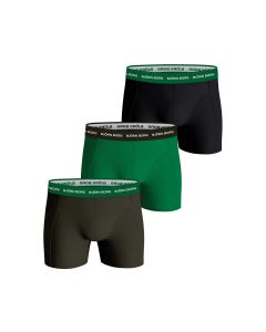 Bjorn Borg Heren Boxershort 3Pack Cotton Stretch Black Green MP001