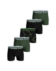 Bjorn Borg Heren Boxershort 5Pack Cotton Stretch Leaves MP005