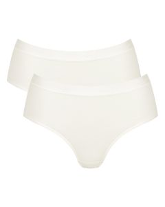 Sloggi Dames GO Casual Midi Ivoor 2pack