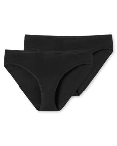 Schiesser Dames Tai 95/5 Organic 2Pack Zwart