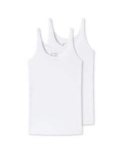 Schiesser Dames Hemd 95/5 Organic 2Pack Wit