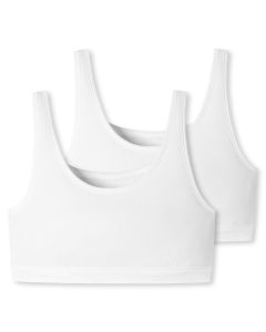 Schiesser Dames Bustier 95/5 Organic 2Pack Wit