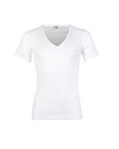 Beeren Heren T-shirt met diepe V-hals M3000 Wit