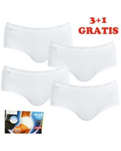 Sloggi Women Basic midi Slip 4 pack White 3+1 gratis
