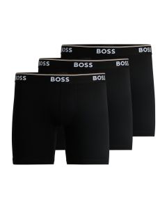 Hugo Boss Heren Boxershort Long 3Pack Power Zwart
