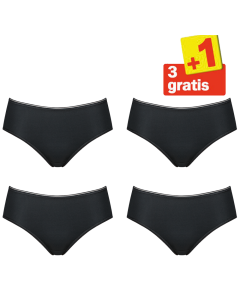 Sloggi Feel Sensational Midi 4 pack Zwart 3+1 Gratis
