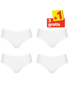 Sloggi Feel Sensational Midi 4 pack Wit 3+1 Gratis