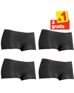 Sloggi Feel Sensational Short 02 4 pack Zwart 3+1 Gratis
