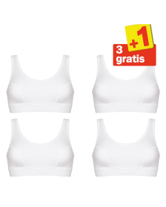 Sloggi Double Comfort Top 4 pack Wit 3+1 Gratis