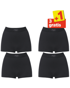 Sloggi Double Comfort Short 4 pack Zwart 3+1 Gratis