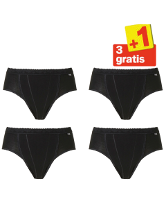Sloggi Control Tai 4 pack Zwart 3+1 Gratis