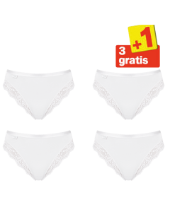 Sloggi Romance Tai Slip 4 pack Wit 3+1 Gratis