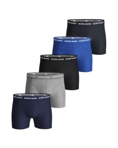 Bjorn Borg Boxershorts 5Pack Solids Blue Depths