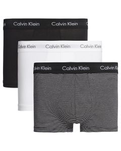 Calvin Klein Ondergoed 3Pack Zwart Wit Gestreept Low Rise Trunk