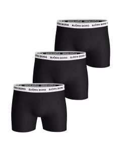 Bjorn Borg Heren Boxershort 3Pack Cotton Stretch Zwart
