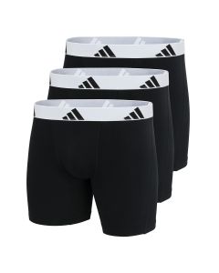 Adidas Heren Boxer brief Flex Cotton 3Pack Zwart Wit