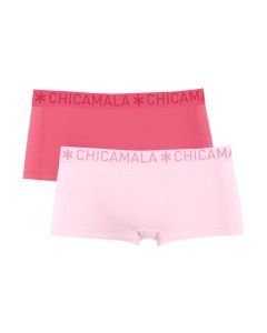 ChicaMala Meisjes Short 2Pack SOLID Pink 24J