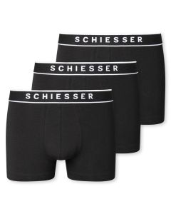 Schiesser Boxershort 95/5 Organic 3Pack Zwart