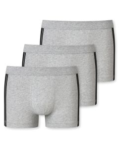 SCHIESSER Boxershort Stretch 95/5 Organic 3Pack Grijs Stripes