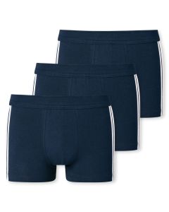 SCHIESSER Boxershort Stretch 95/5 Organic 3Pack Navy Stripes