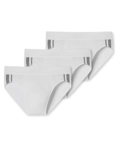 SCHIESSER Rio Slip Stretch 95/5 Organic 3Pack Wit Stripes