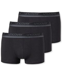 SCHIESSER Uncover Heren Boxershort 3Pack Zwart