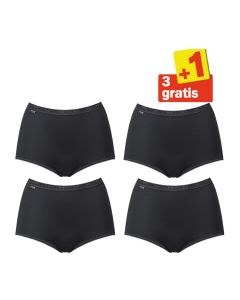 Sloggi Women Basic Maxi Slip 4 pack Black 3+1 gratis