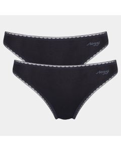 Sloggi Dames GO Organic Tai C2P Zwart 2pack