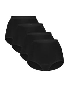 Ten Cate Dames Basics Maxi Highwaist 4Pack Zwart