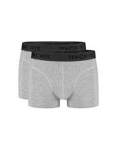 Ten Cate Heren Basics Shorty Cotton Stretch 2Pack Light Grey Melee