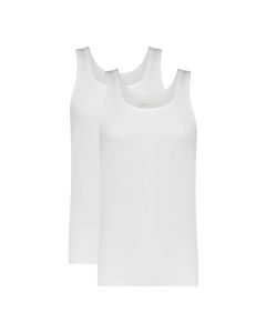 Ten Cate Heren Basics Singlet Cotton Stretch 2Pack Wit