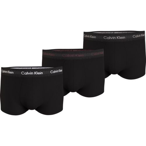 Calvin Klein Heren LOW RISE TRUNK 3PK B- WHITE, TWNY PORT, PORPOISE LOGOS