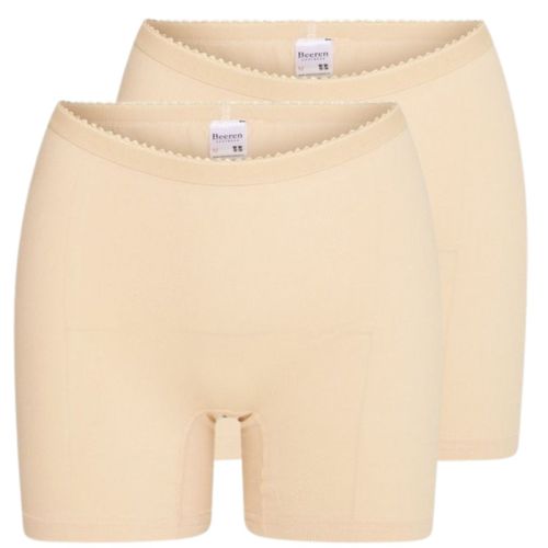 Beeren Dames boxershort Softly met lange pijp 2Pack Beige