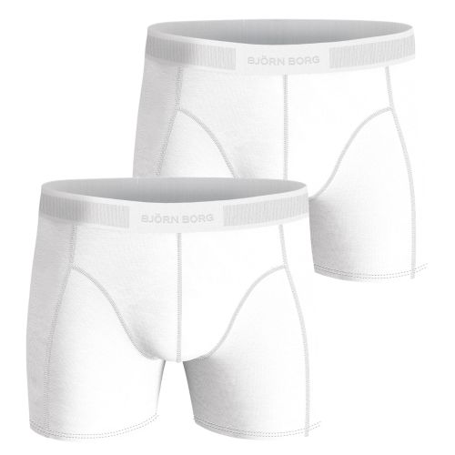 Bjorn Borg Heren Boxershorts 2Pack Premium Cotton Stretch White MP006