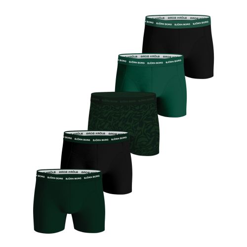 Bjorn Borg Heren Boxershort 5Pack Cotton Stretch Leaves MP002