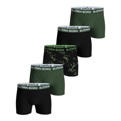 Bjorn Borg Heren Boxershort 5Pack Cotton Stretch Leaves MP005