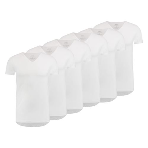 MWTS Heren T-shirt V-hals Slim fit 3+3 6-Pack