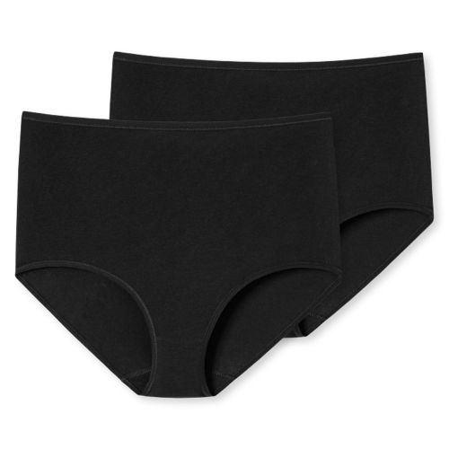 Schiesser Dames Maxi 95/5 Organic 2Pack Zwart