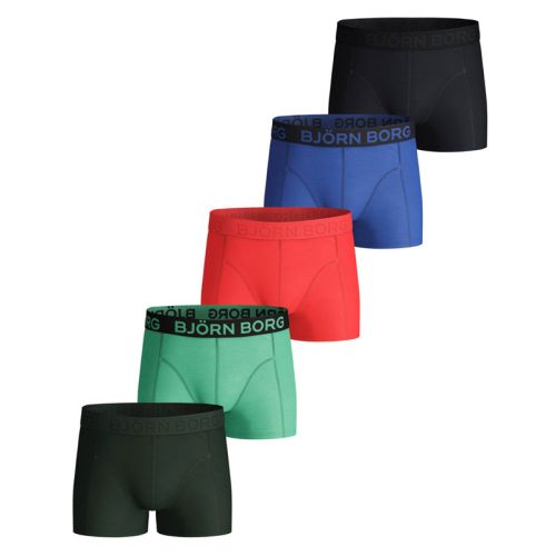 Bjorn Borg 5Pack Boys BB SAMMY Shorts Solid Ultramarine