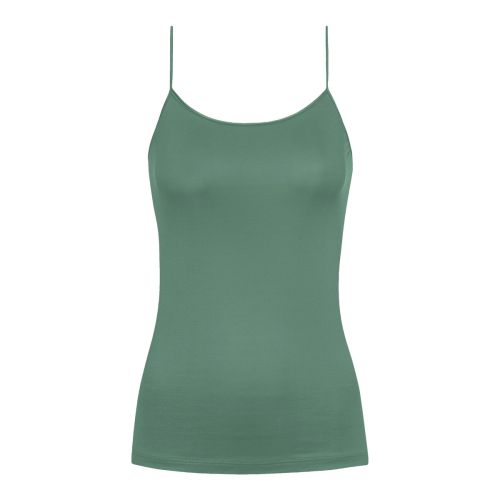 MEY Dames Emotion Top Spaghetti Hemd Peat Moss 55201