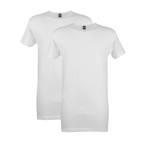 Alan Red V-Shirt Vermont Long 2Pack White