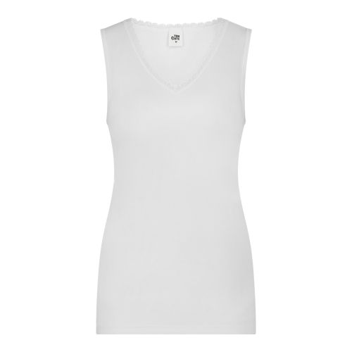 Ten Cate Dames Thermo Singlet V-neck lace Wit