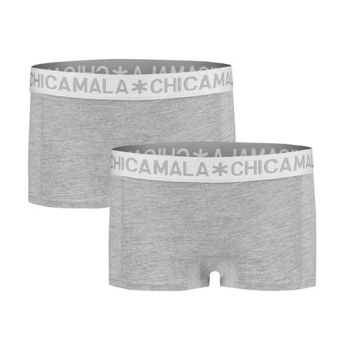 ChicaMala BASIC Short Grijs 2Pack Meisjes Ondergoed