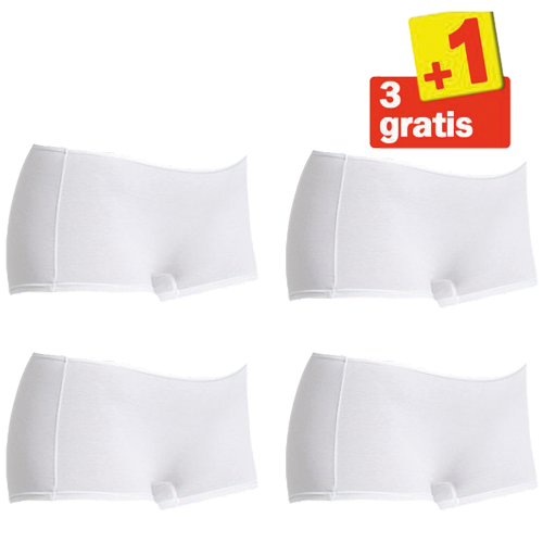 Sloggi Feel Sensational Short 02 4 pack Wit 3+1 Gratis