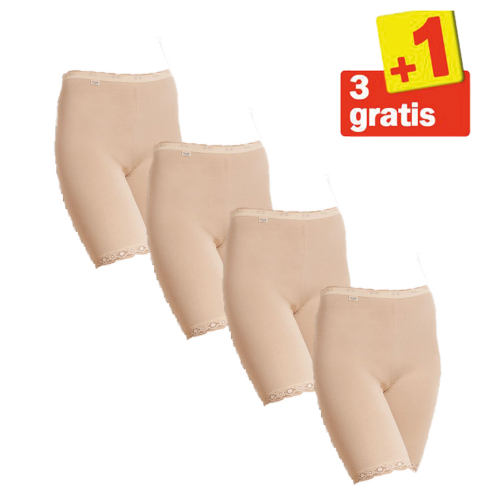 Sloggi Basic Long 4 pack Huid 3+1 Gratis
